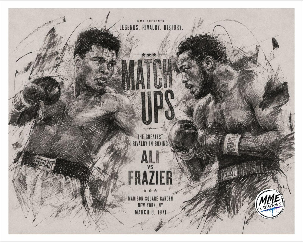 2637 Classic Match Ups /25 Zoom Art | Ali vs Frazier 5 8X10 Prints Limited MS