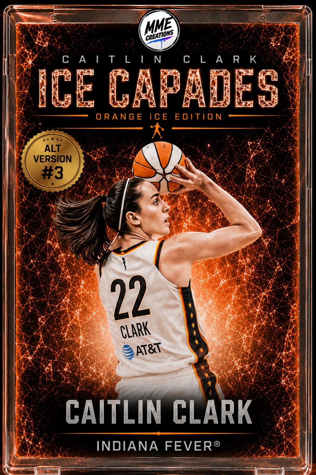 2630 Caitlin Clark Zoom Art | Orange Ice Capades Collector Set 5 Prints Set BKL