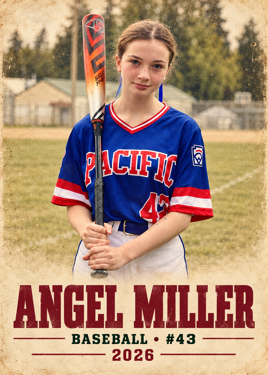 Personalized Laminated Baseball Cards — Lot of 8, 16, 24 or 32 Cards — Design 3