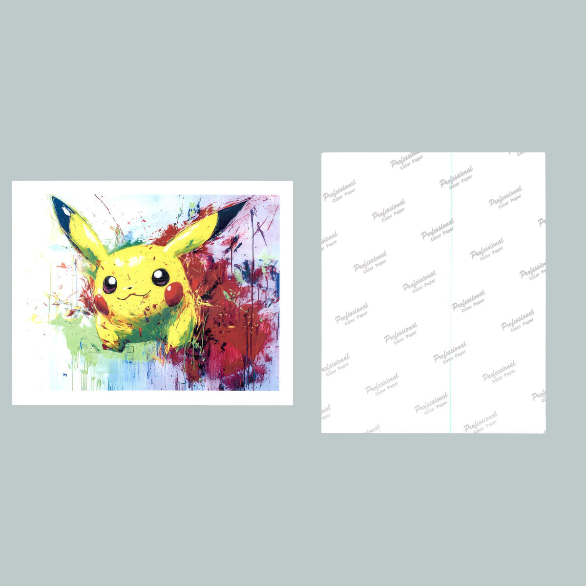0095 P-8X10 Pokemon Pikachu Purple-Green-Yellow Glossy Photo Fast-Secure Ship