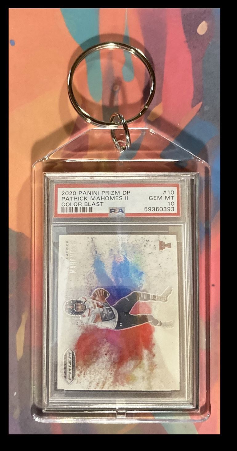 2969 Patrick Mahomes 2020 Panini Prizm Colorblast  Custom Keychain