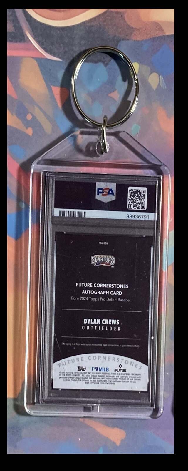 3105 Dylan Crews 2024 Topps Pro Debut Gold Foil Auto Custom Keychain-Gift