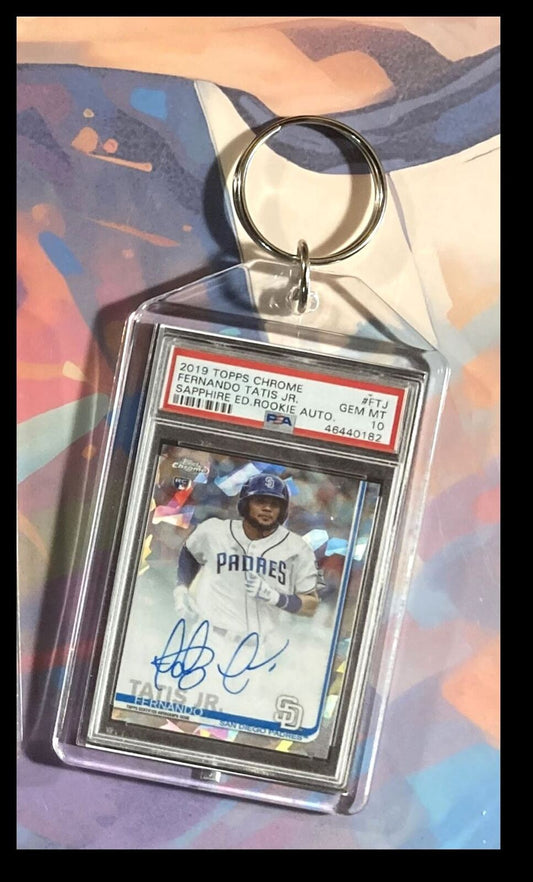 3128 Fernando Tatis Jr 2019 Topps Chrome Sapphire Auto Keychain