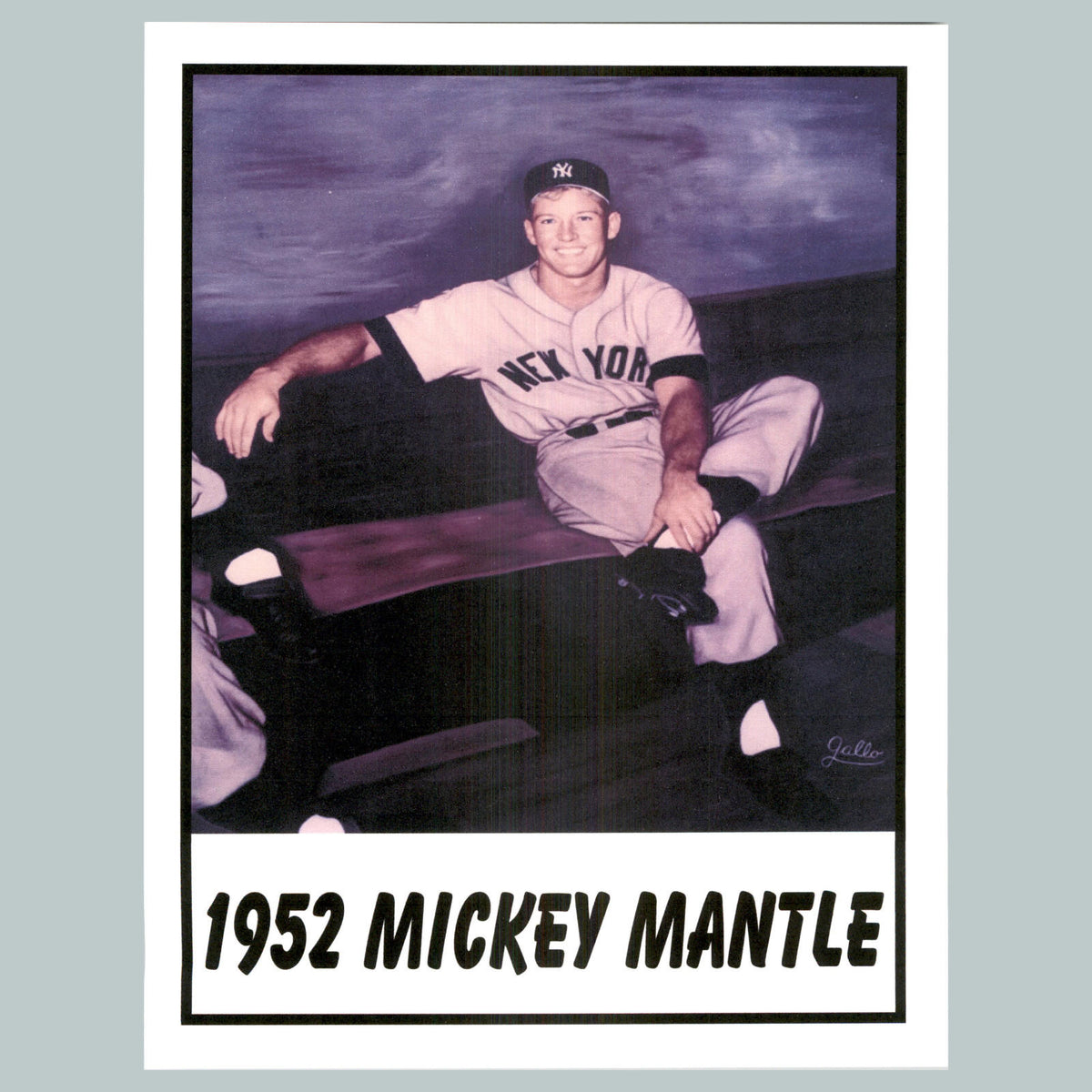 0062 P -8X10 Mickey Mantle 1952 Glossy Photo Fast-Secure Shipping BBL