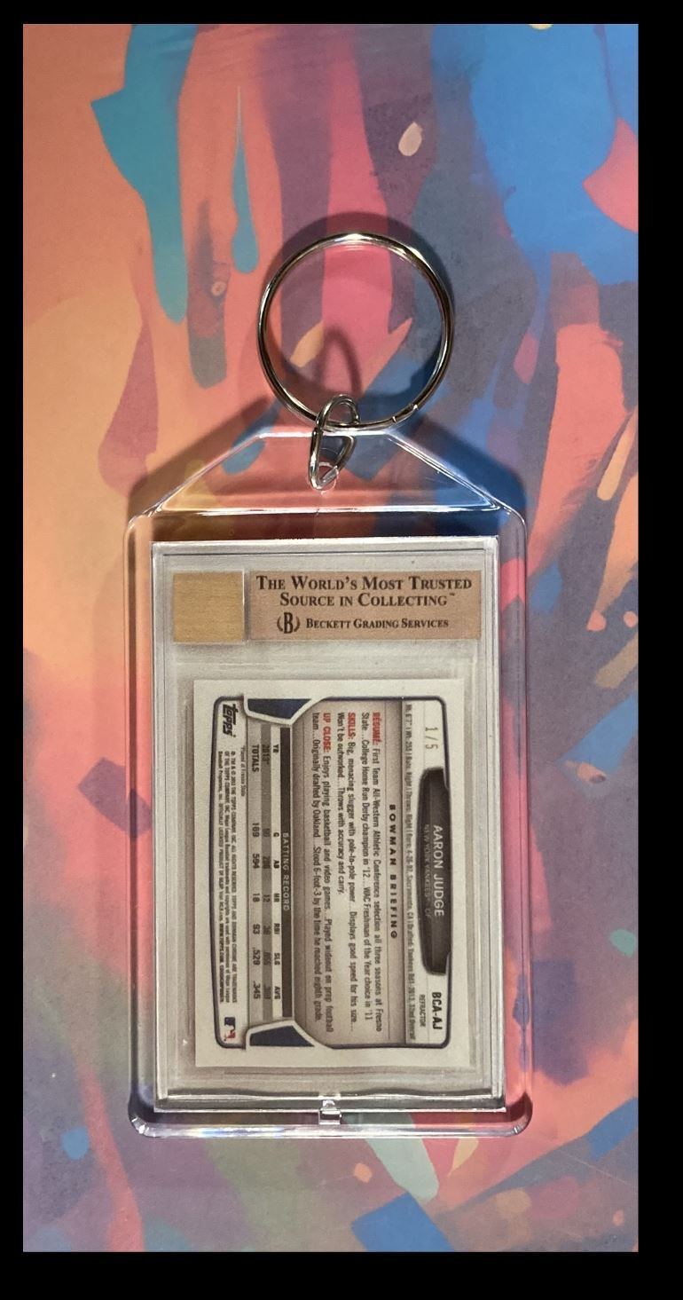 3046 Aaron Judge 2013 Bowman Chrome Auto Custom Keychain Great Gift
