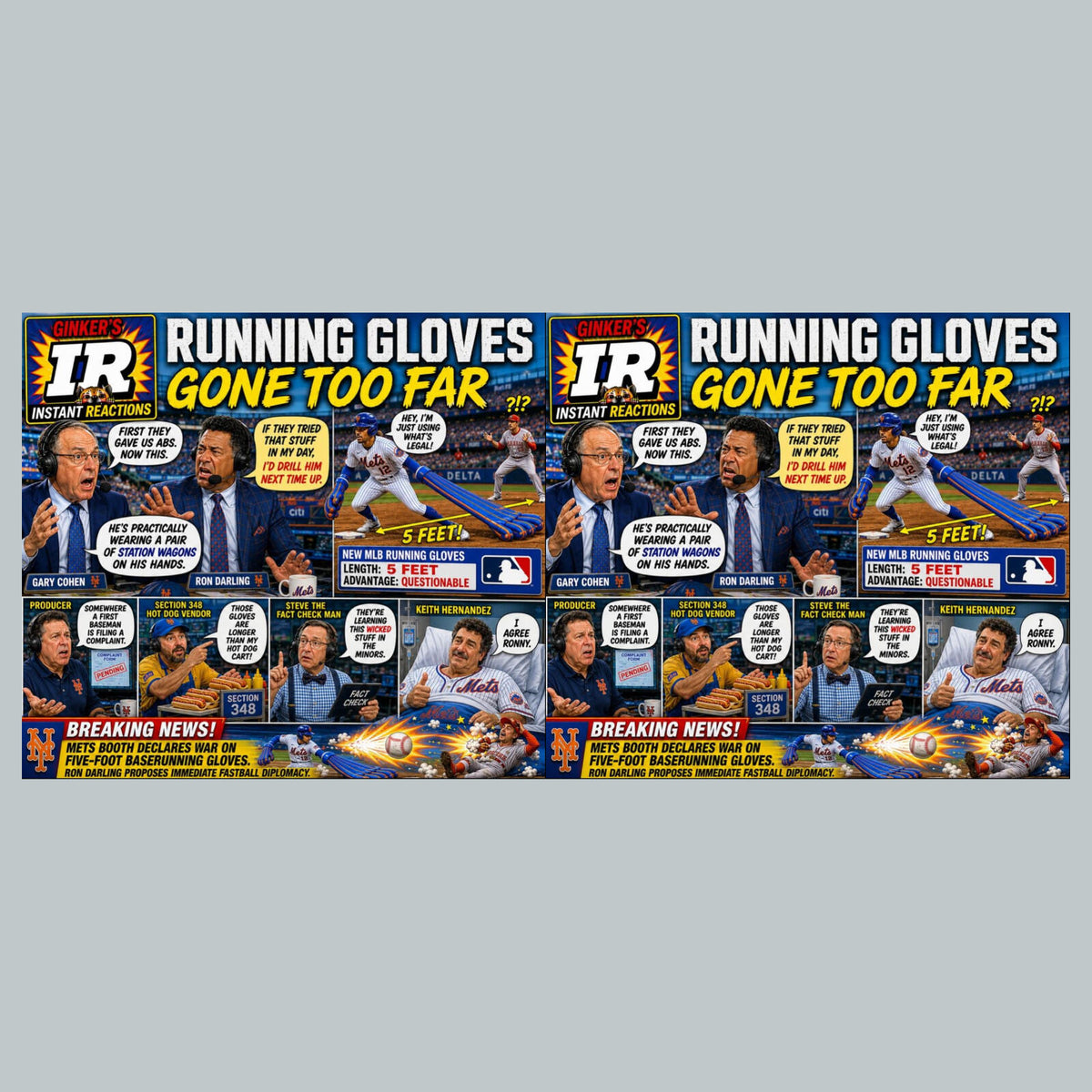 2765 Gloves Too Far Ginker’s Instant Reactions 8X10 Print