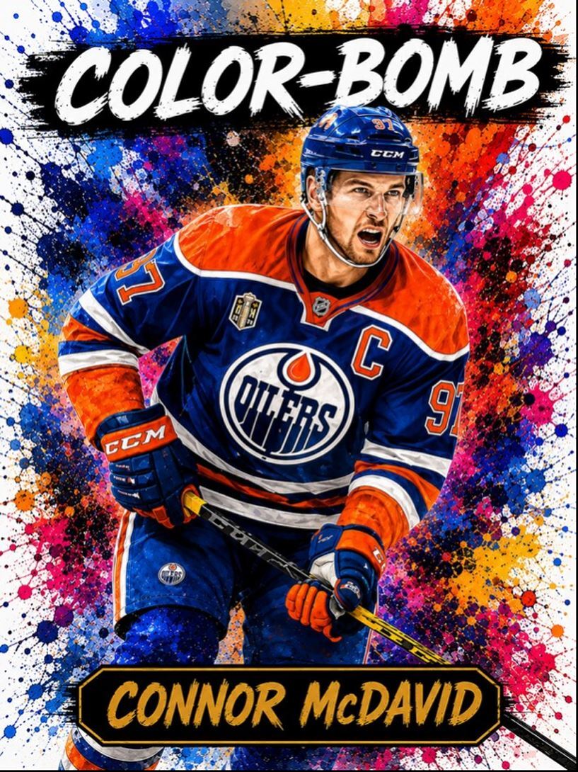 3824 Connor  McDavid 8x10 Premium Print | Color-Bomb | With Text
