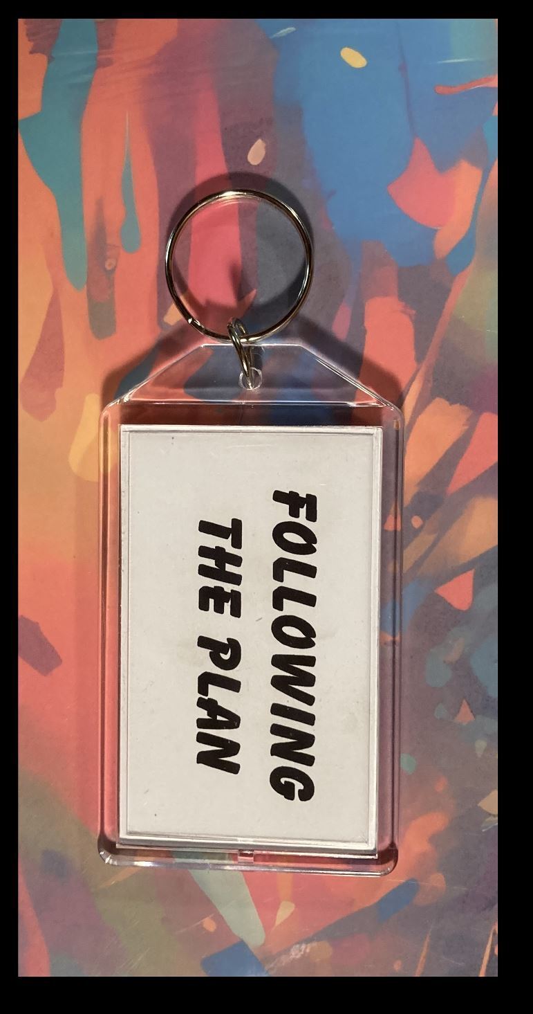 3350 Trump Following The Plan Custom Hand Made Keychain-Makes A Great Gift