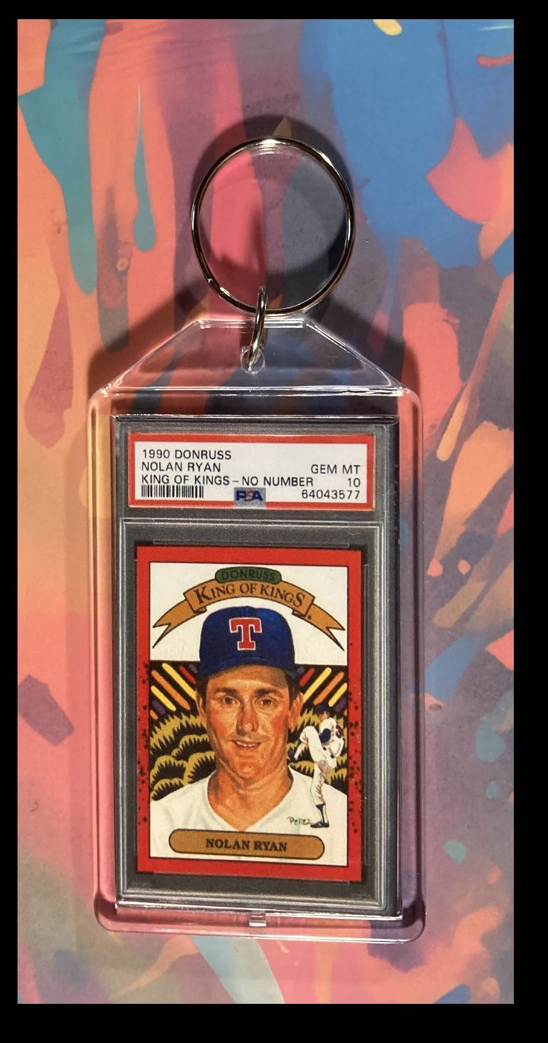 3027 Nolan Ryan 1990 Donruss Custom Keychain - Makes A Great Gift