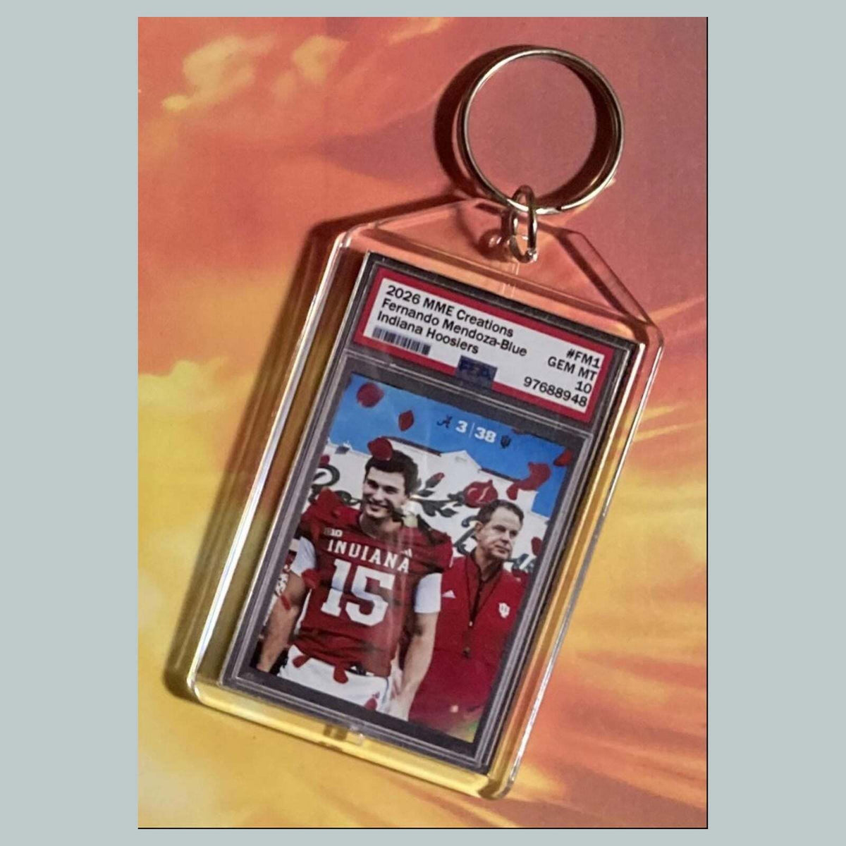 3740 Fernando Mendoza 2026 Nat Championship Mockup Custom Hand Made Keychain