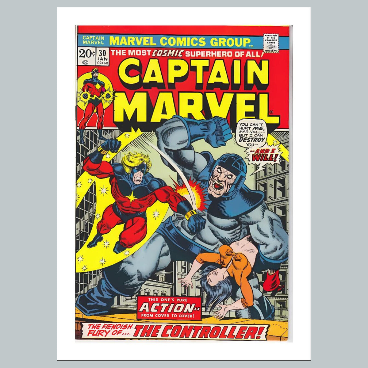 1904 Captain Marvel 8x10 Glossy Photo Comic Book Cover Fast-Secure Shipping