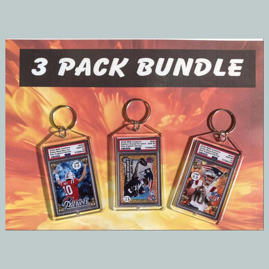 3760B Drake Maye-Kayshon Boutte 3 Pack Bundle Custom Hand Made Keychains
