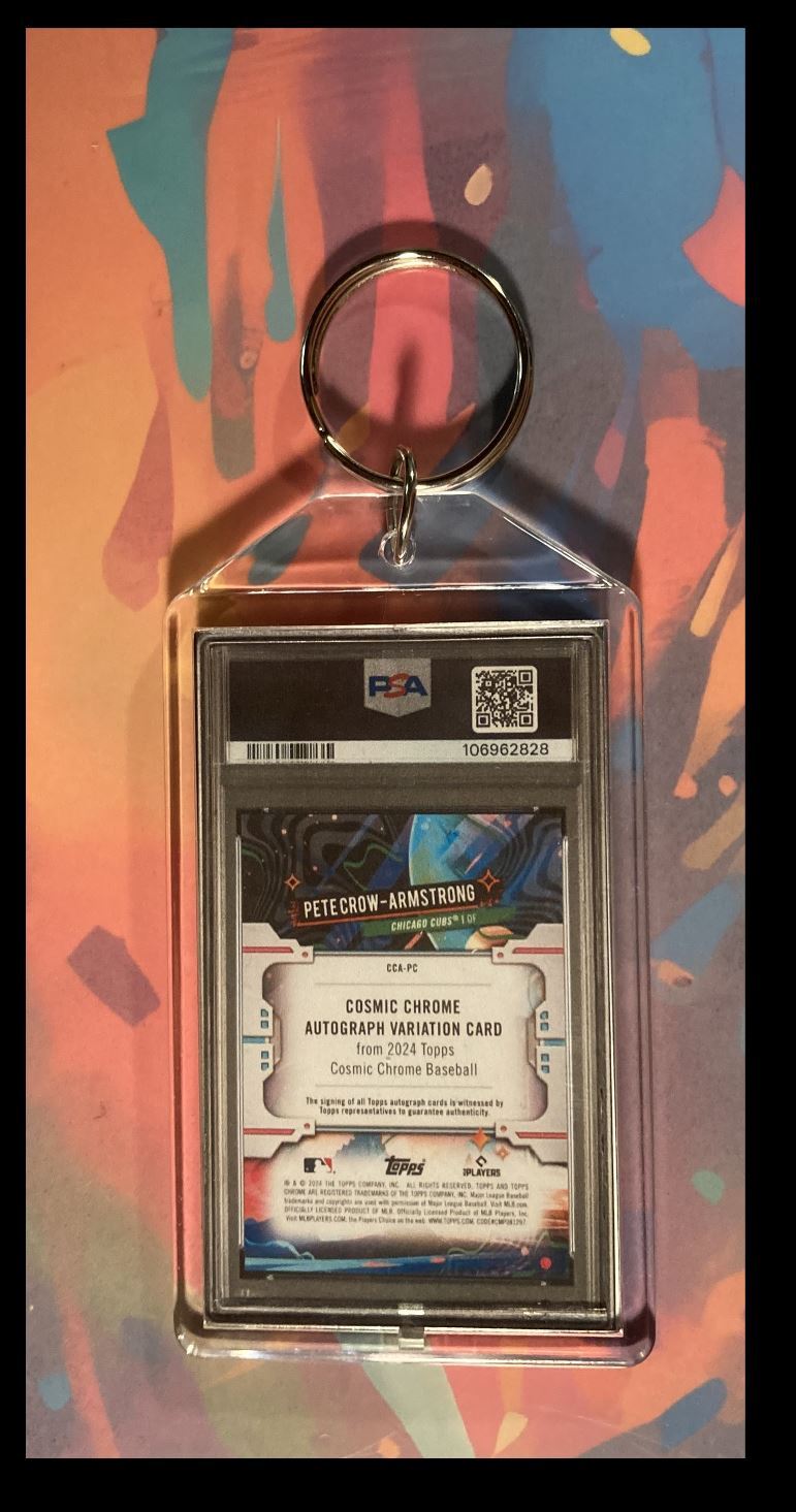 3031 Pete Crow-Armstrong 2024 Topps Cosmic Auto Keychain-Great Gift