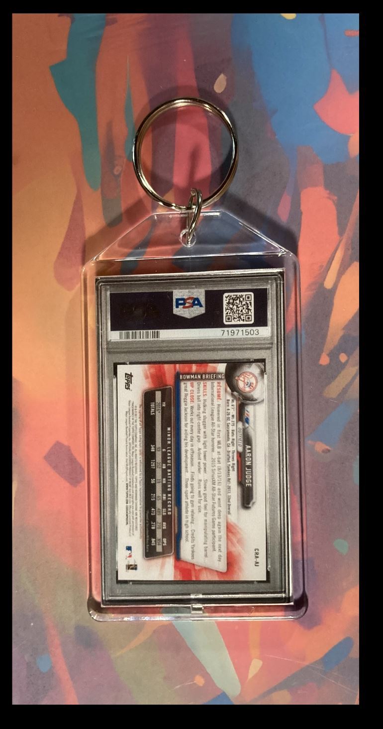2967 Aaron Judge 2017 Bowman Chrome Auto Rookie  Keychain-Great Gift