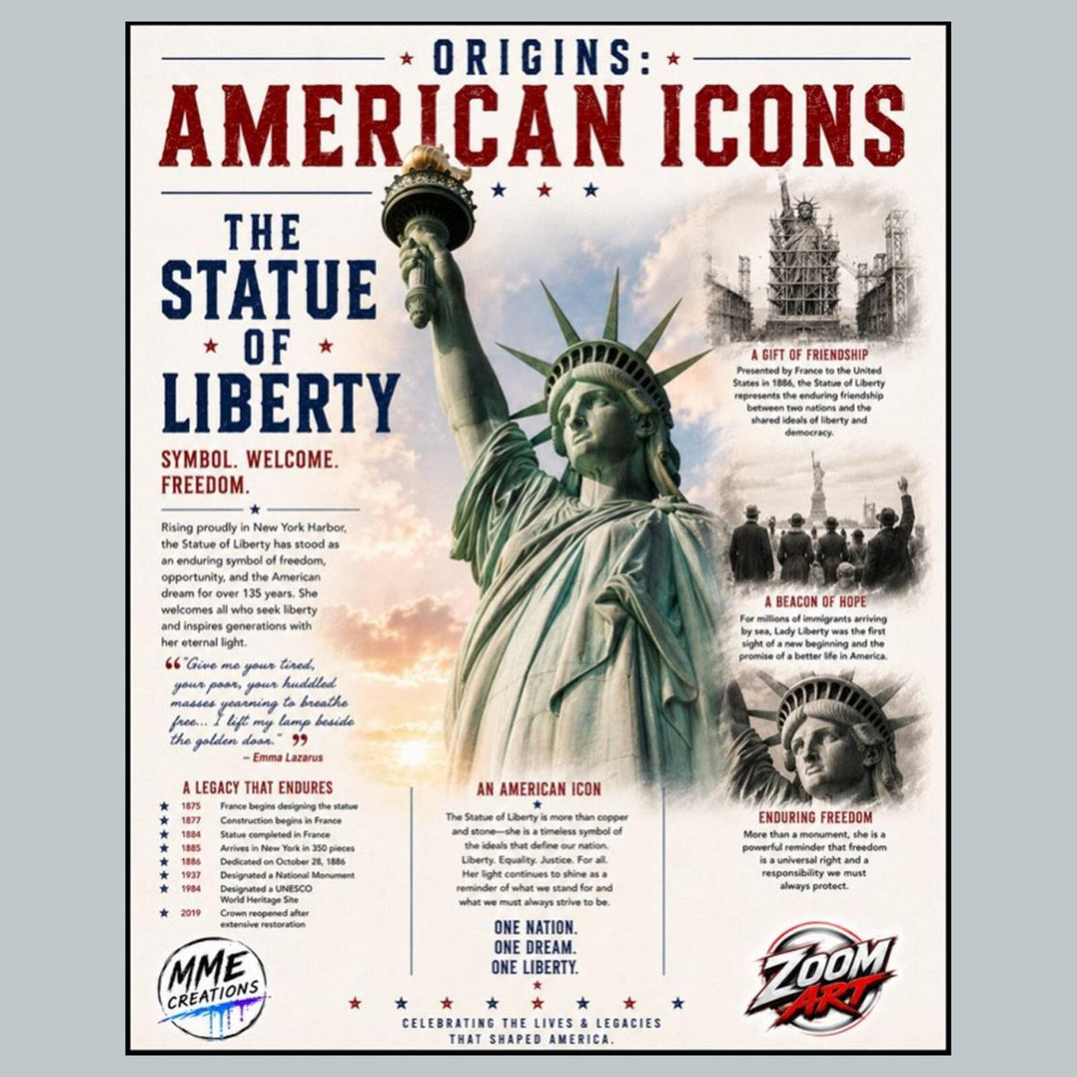 2746 The Stature of Liberty American Icons 8X10 Zoom Art Giclée Print  __/25 MS