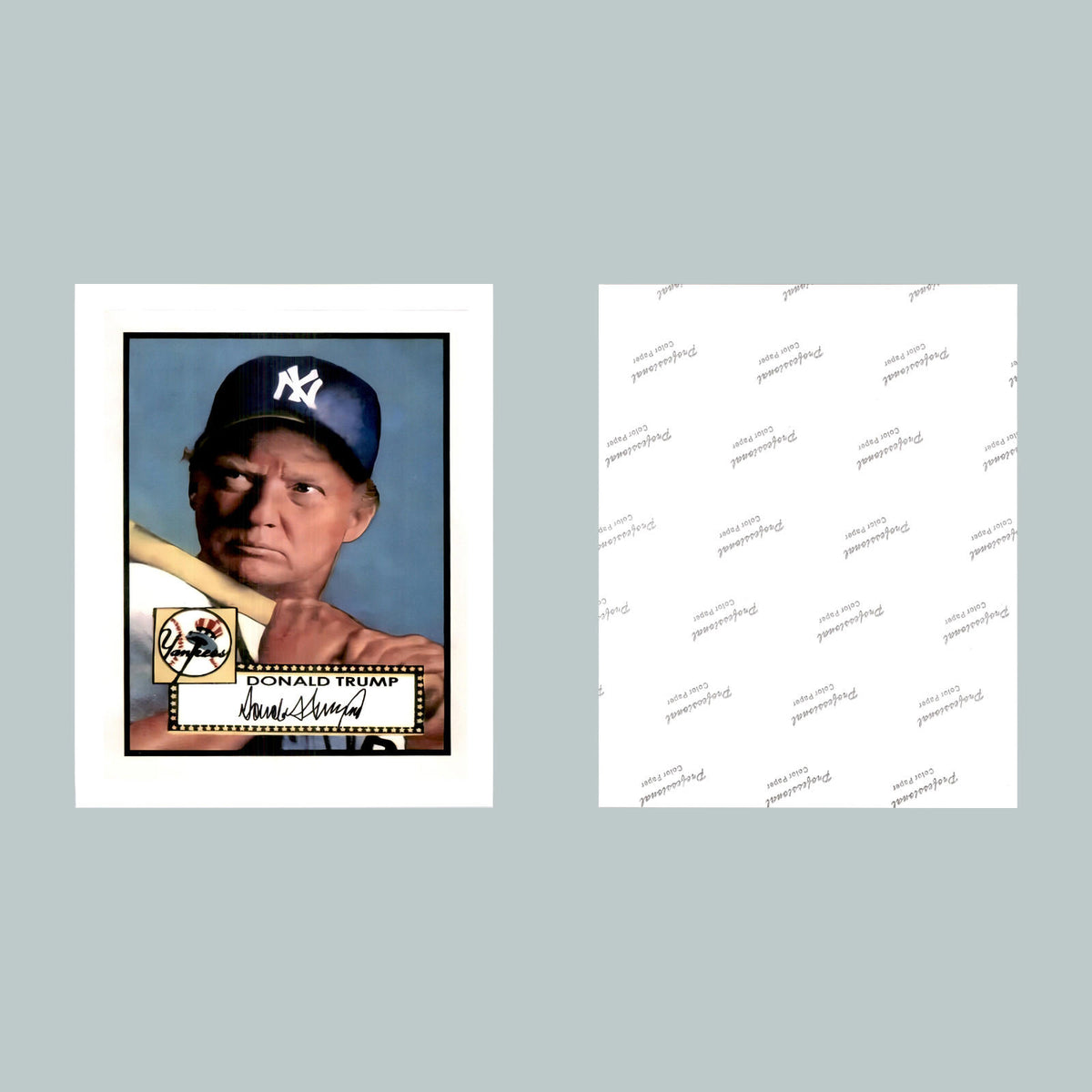 0508 P-8X10 Trump Baseball  1952 Style Glossy Photo Fast-Secure Shipping MS