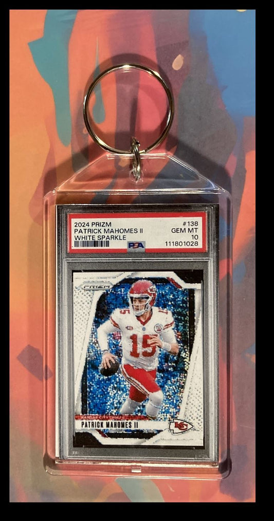 2994 Patrick Mahomes 2024 Panini Prizm Sparkle Custom Keychain