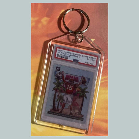 3602 Patrick Mahomes 2020 Panini Donruss Optic Downtown Custom Keychain