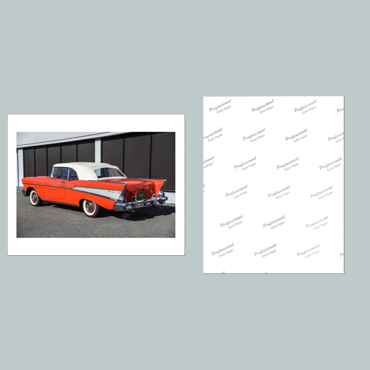 1371 1957 Chevy Red 8x10 Glossy Photo - Fast-Secure Shipping MS