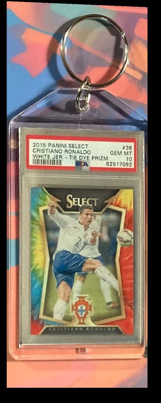 3094 Cristiano Ronaldo 2015 Panini Select Tie-Dye Prizm Keychain