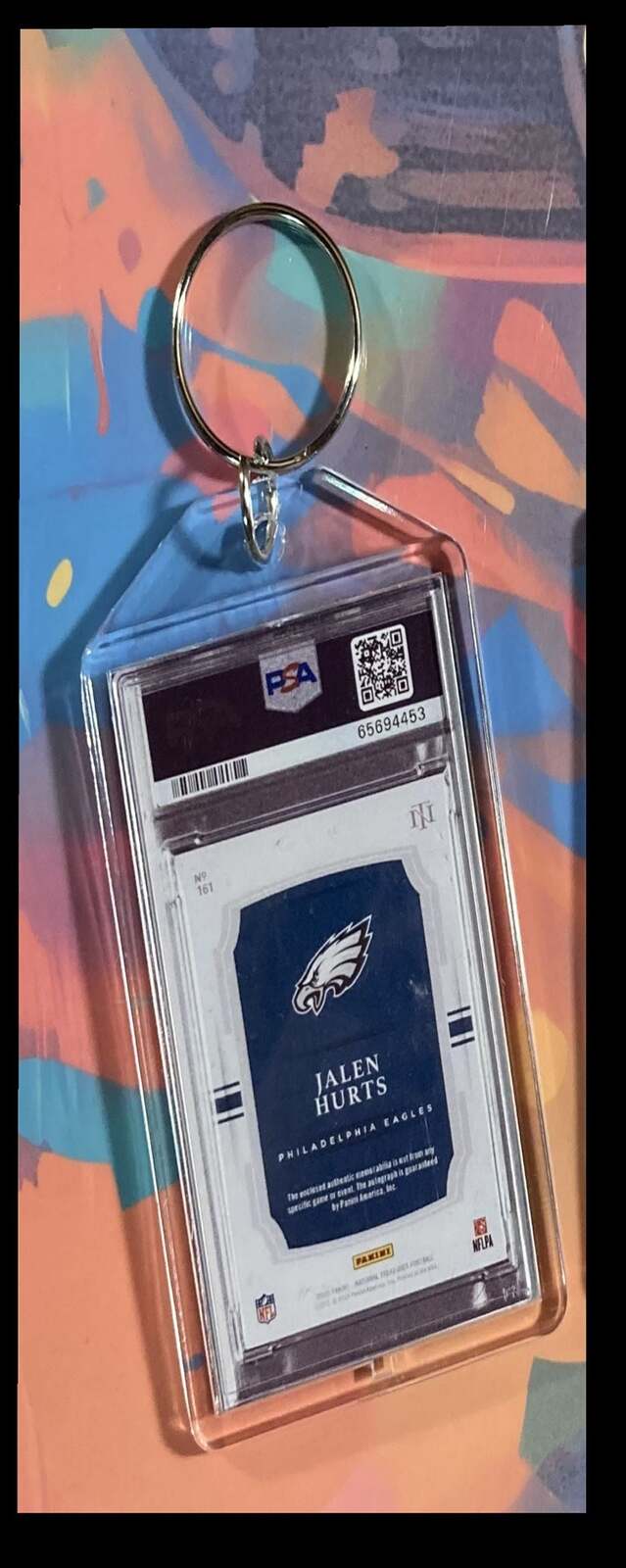 3107 Jalen Hurts 2020 Nat Treas Stars & Stripes Patch Auto Keychain