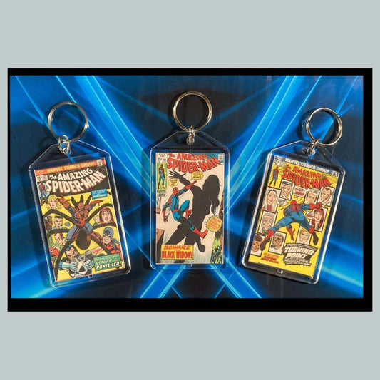 3402B Spider Man Classic  3 Pack Bundle -3 Diff Custom Novelty Keychains