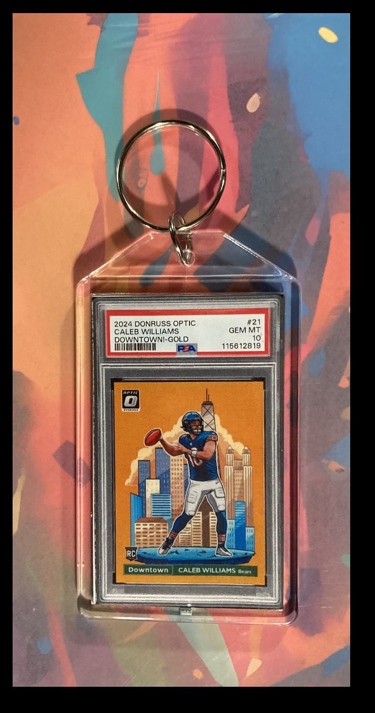 3073 Caleb Williams/Odunze 2024 Donruss Optic Downtown Duos Keychain-Great Gift