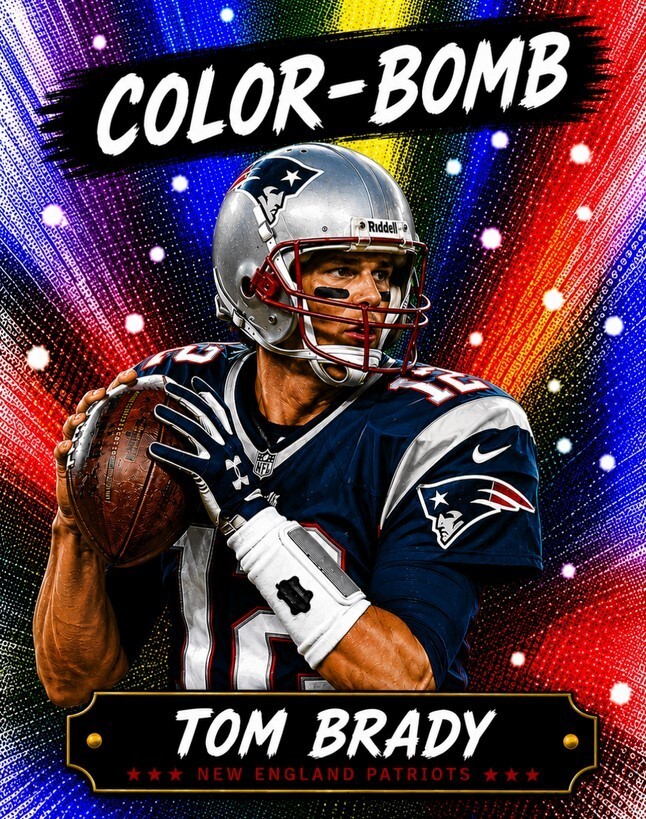 3904 Tom Brady 8x10 Premium Print | Color-Bomb | With Text