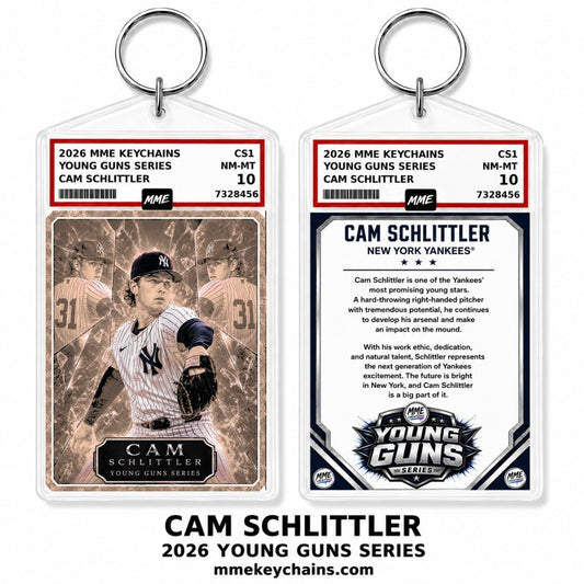 4304 Cam Schlittler Young Guns Series Custom Acrylic Photo Keychain Apricot Ice