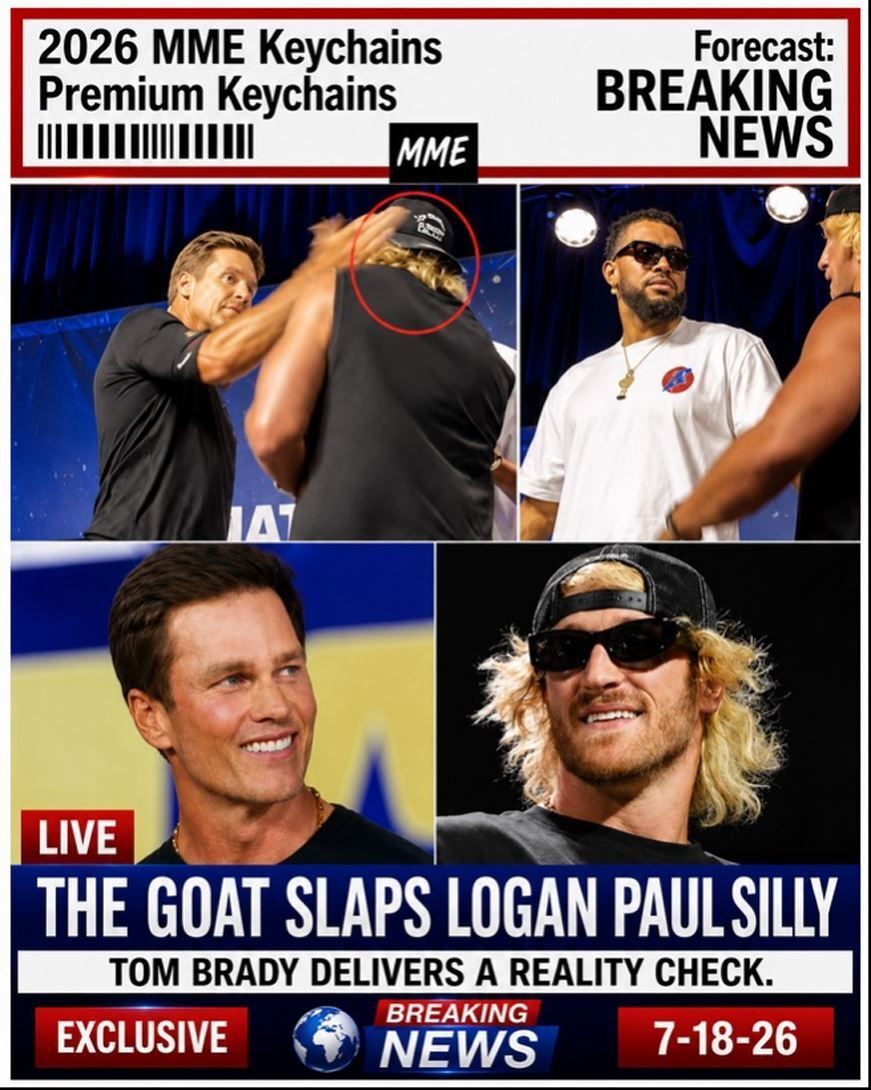 3958 Tom Brady 8X10 Print Breaking News! Slaps Logan Paul Alt Version 3
