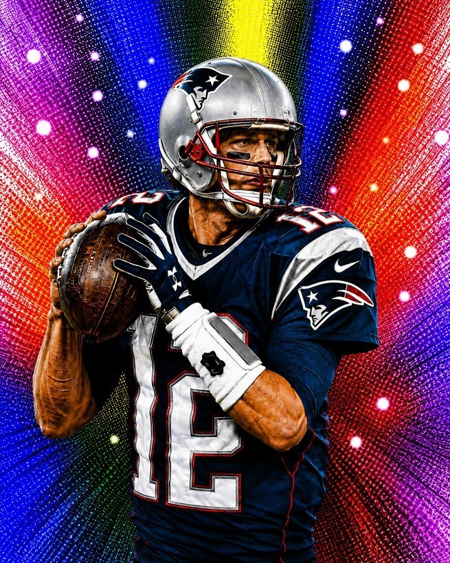3903 Tom Brady 8x10 Premium Print | Color-Bomb | No Text Clean