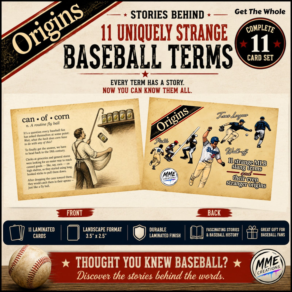 4367 Duck Snort Laminated Card-Stories Behind 11 Uniquely Strange Baseball Terms