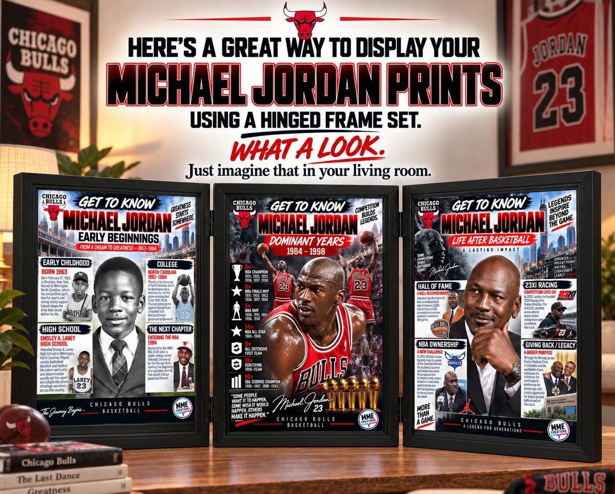 4430 Michael Jordan Get to Know Series 3-Print Bundle 3 8x10 Glossy Prints
