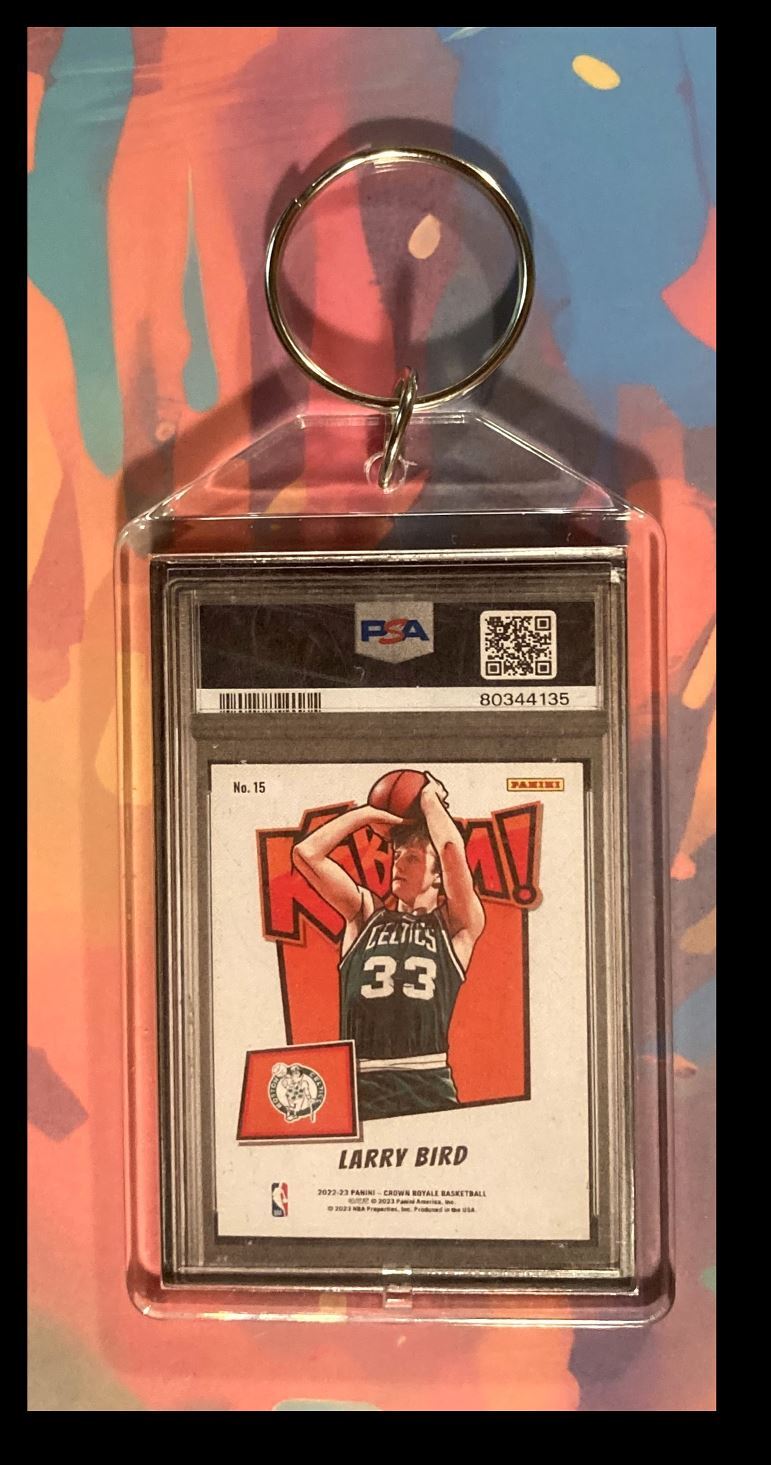 2977 Larry Bird 2022 Panini Crown Royale  Custom Made Keychain