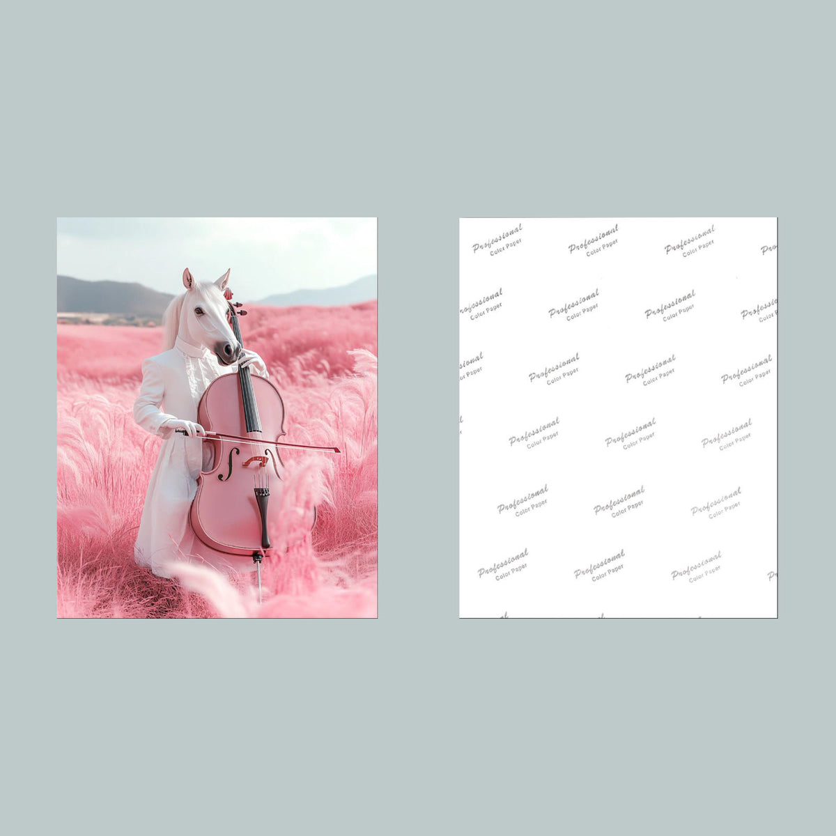 0808 P -8X10 Pink Horse Plaing The Base Glossy Photo Fast-Secure Shipping MS