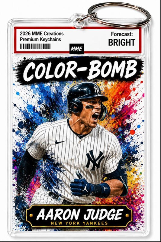 3804 Aaron Judge Keychain | Color-Bomb | Custom Photo Keychain | With Nameplate