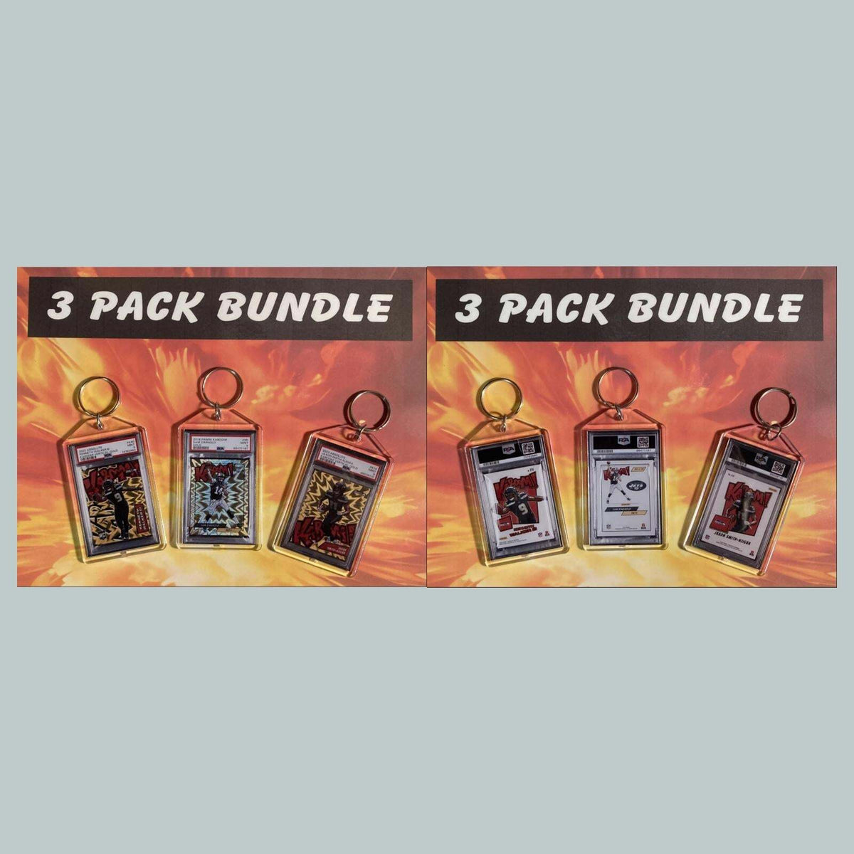 3779B Sam Darnold-Walker-Smith All Kabooms 3 Pack Bundle Hand Made Keychains