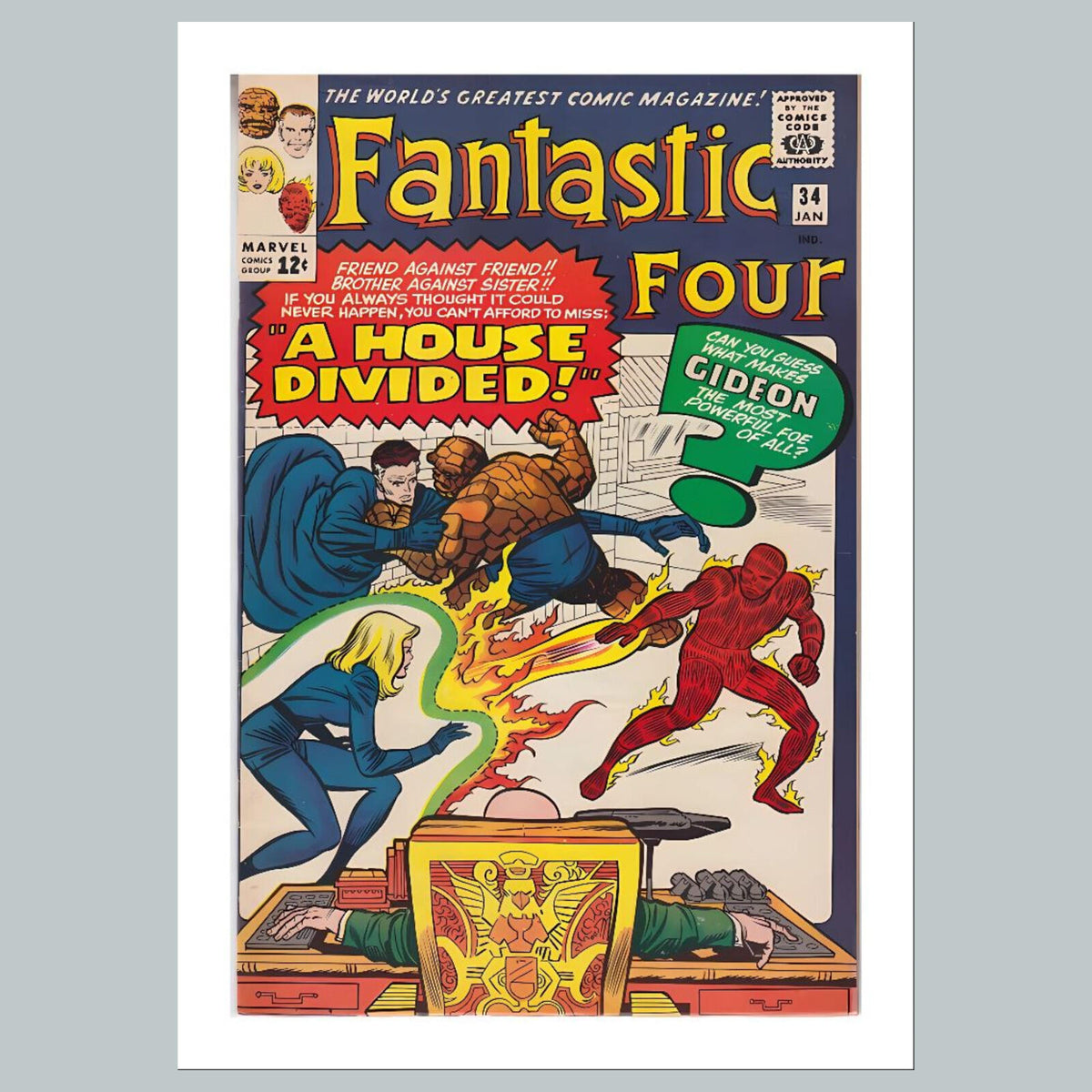 1961 Fantastic Four 8x10 Glossy Photo Comic Book Cover Fast-Secure Shipping