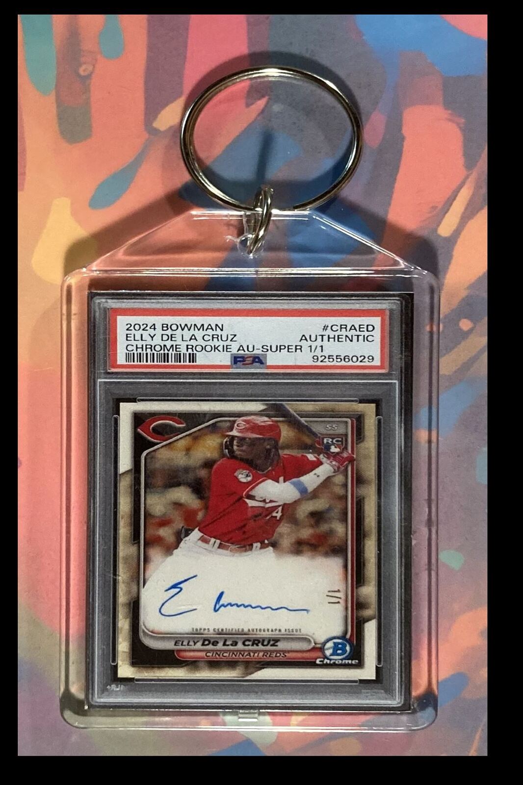 2965 Elly De La Cruz 2024 Bowman Chrome Superfractor Keychain-Gift