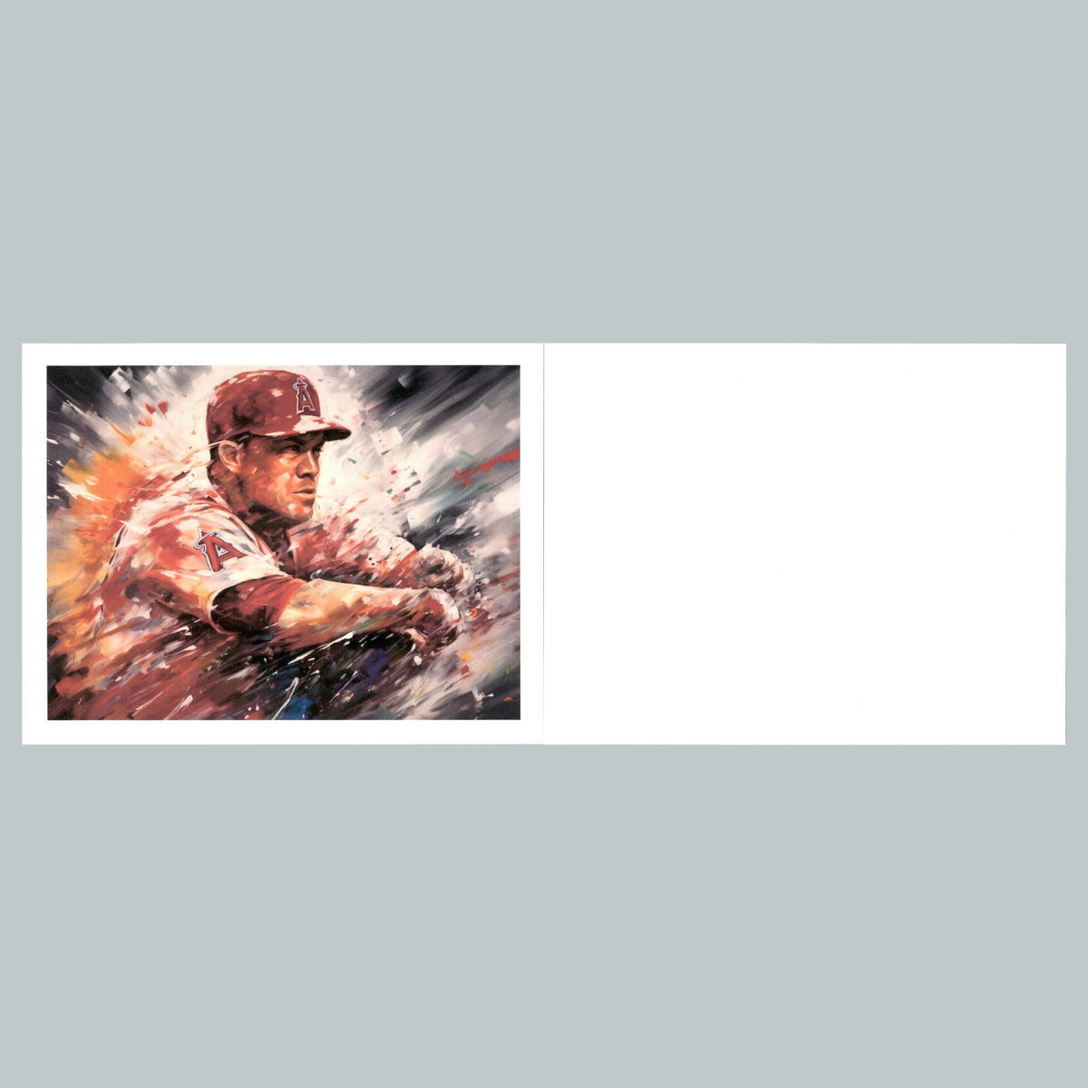 0177 P -8X10 Mike Trout Breaking Thru Glossy Photo Fast-Secure Shipping BBL