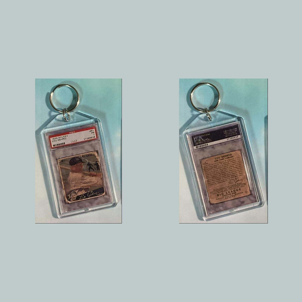 3629 Lou Gehrig 1934 Goudey Custom Hand Made Keychain