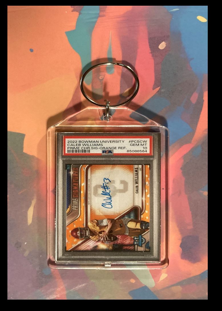 3074 Caleb Williams 2022 Bowman University Orange Auto Keychain-A Great Gift