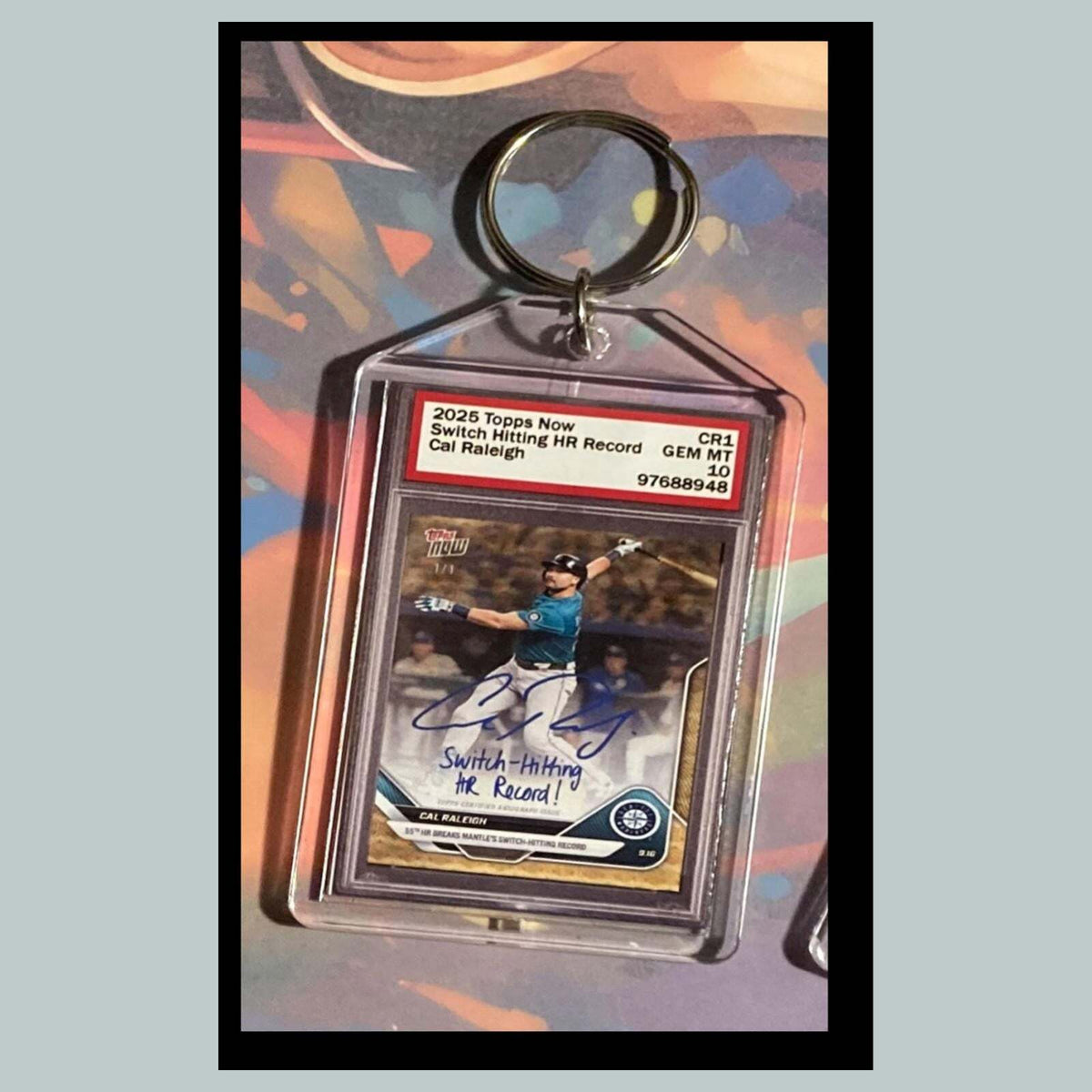3515 Cal Raleigh Record 2025 Now Custom Hand Made Keychain-Makes A Great Gift