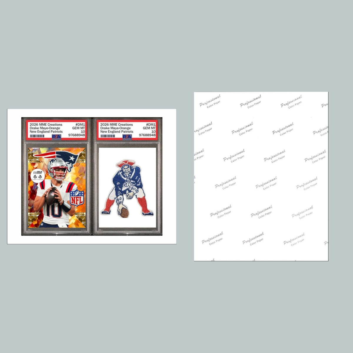 1135 P Drake Maye Orange Mockup 8x10 Glossy Photo - Fast-Secure Shipping FBL