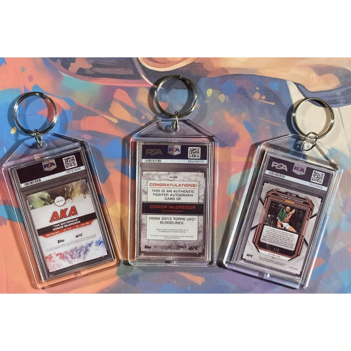 3159B Conor McGregor 3 Pack Bundle - 3 Different Custom Novelty Keychains -Gift