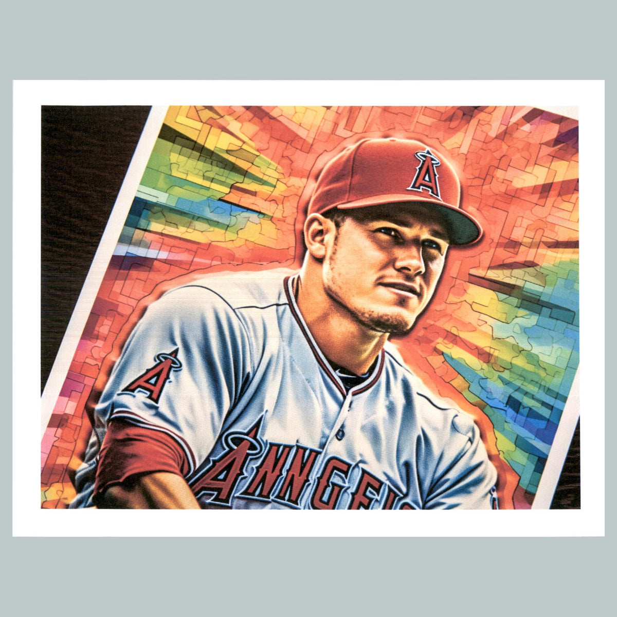 0174 P -8X10 Mike Trout Tilted Glossy Photo Fast-Secure Shipping BBL