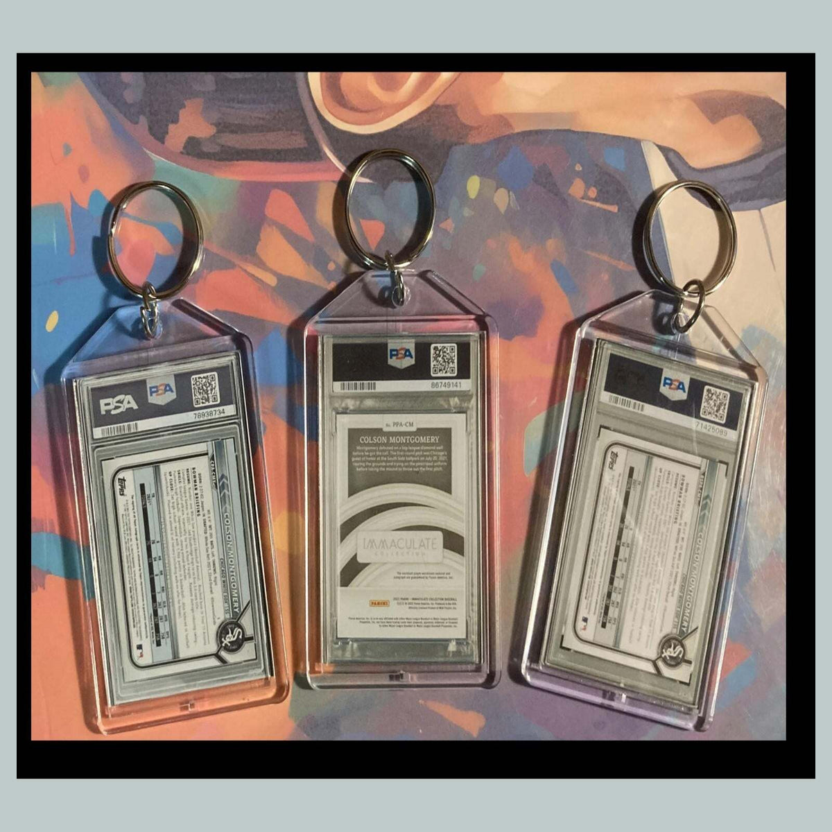 3463B Colson Montgomery 3 Pack Bundle -3 Different Custom Novelty Keychains-Gift