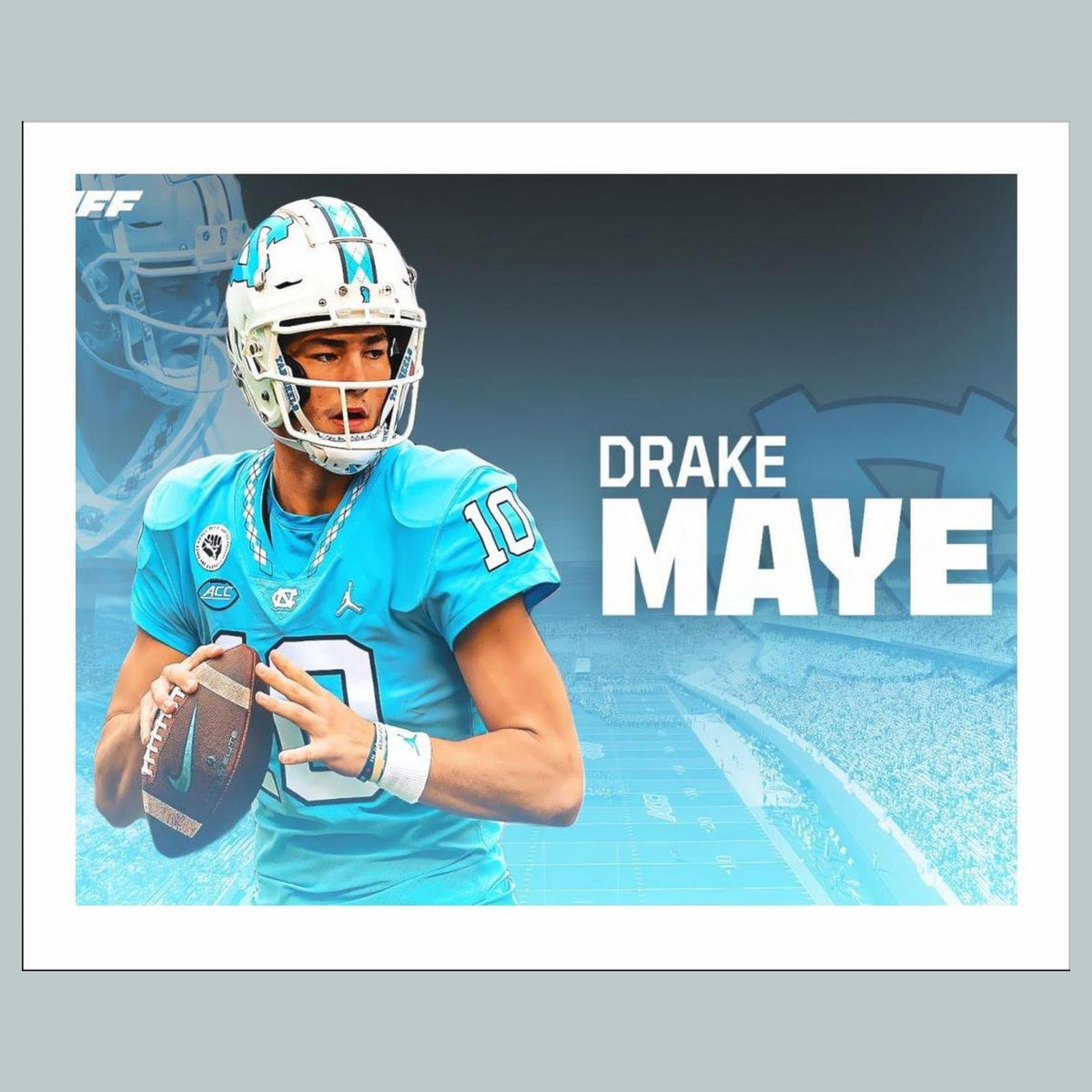 1041 P-8X10 Drake Maye 8x10 Glossy Photo - Fast-Secure Shipping  FBL