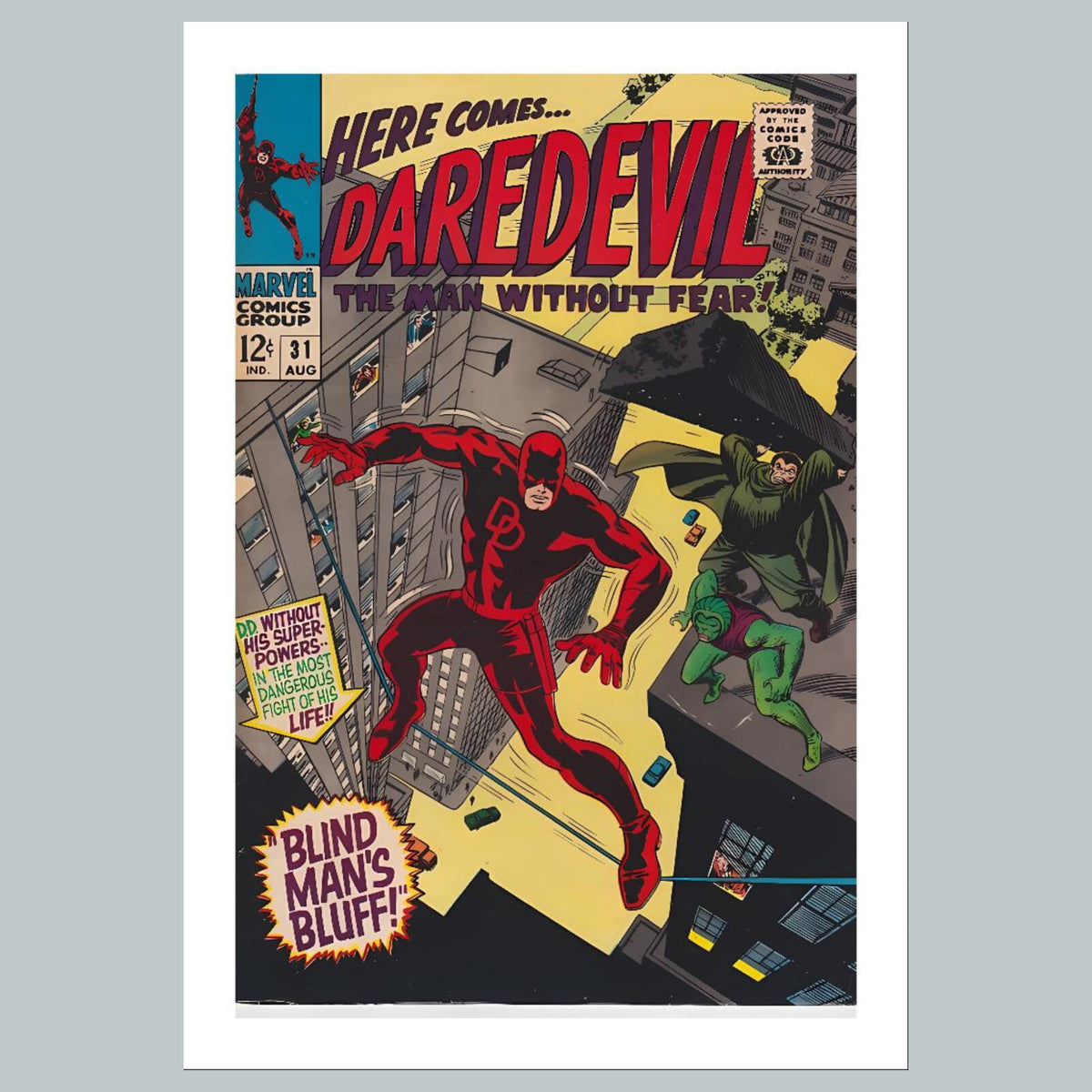 1973 Daredevil 8x10 Glossy Photo Comic Book Cover Fast-Secure Shipping