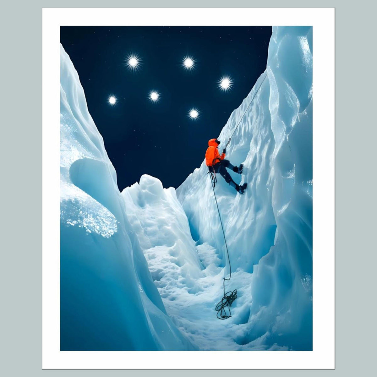 1473 Ice Climbing 8x10 Glossy Photo MS